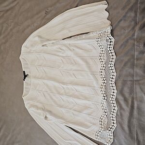 WHBM Cream sweater, M